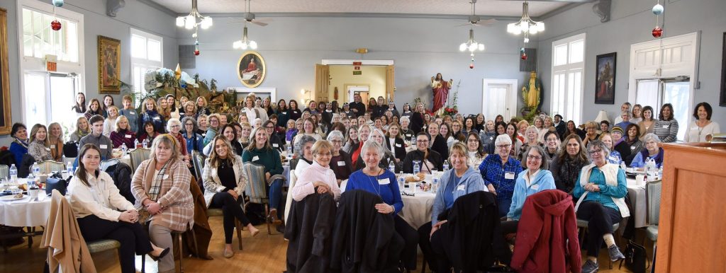 Gathering in Madonna Hall
